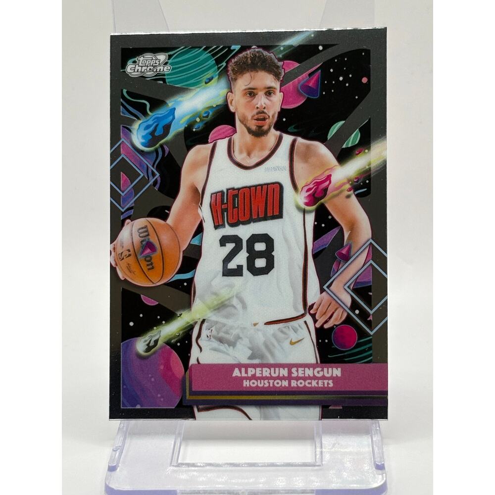 2025-26 Topps Chrome Cosmic Alperen Sengun Base #44 Houston Rockets